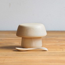 Baby  Kids Wooden Mushroom Bowl Set Maple by Sunaolab in Japan