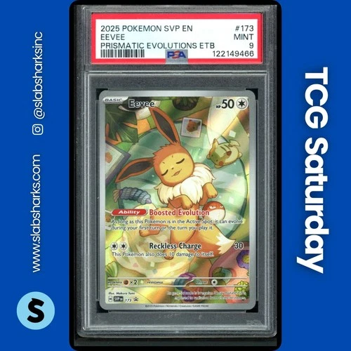 2025 POKEMON SV BLACK STAR PROMOS - SVP EN #173 EEVEE PRISMATIC ETB PSA 9