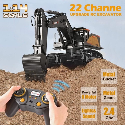 Durable 1/14 Scale RC Excavator with 100 Feet Control - Ideal Toy for Engineers - Picture 5 of 9