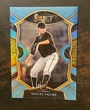 MIGUEL YAJURE rc 2021 Panini Select CAROLINA BLUE PRIZM #d /35