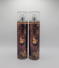 Bath Body Works Chocolate Amber Fine Fragrance Body Mist Spray 8 oz Set of 2