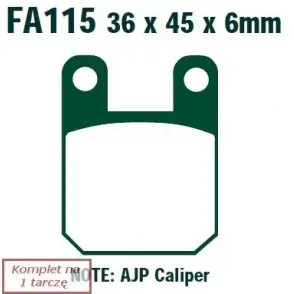 Ebc Fa115tt Bremsbeläge Bremsklotz Standard - Bild 2