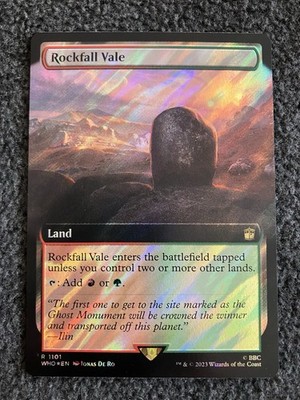 Magic MTG - Rockfall Vale (Extended Art) (Surge Foil) - Doctor Who