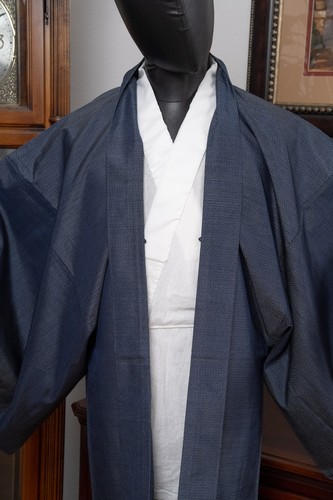 CHAQUETA HAORI JAPONESA VAINILLA PARA HOMBRE KIMONO AUTÉNTICA JAPÓN GENUINA VINTAGE - Imagen 3 de 9