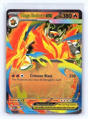 Mega Emboar ex 035 Holo Promo ME: Mega Evolution Promo Pokemon Near Mint