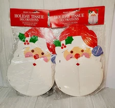 Paper Magic Group Holiday Tissue Santa Face Decoration 16.75" Tall