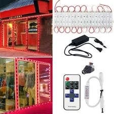 Colour 5050 3 LED Module Light For Store Front Window Sign Lamp +Remote+Powe