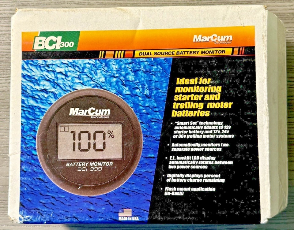 Marcum Technogies Dual Source BATTERY MONITOR BCI300 - Brand New Open Box - Image 2 of 4