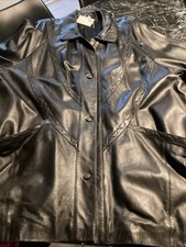 Veste Femme Cuir Agneau Véritable Taille 54/56  , Occasion,  Tbe