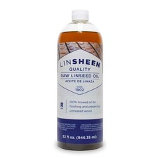 LinSheen Raw Linseed Oil - Flaxseed Wood Treatment Conditioner 32 oz Bottle
