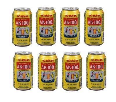 8 Pack Acassan Mrs. French's AK-100 Vanilla Corn Drink Size 11 oz