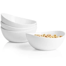 Sweese Porcelain Bowls Set of 4-18oz, 6 Inch, Versatile for Soup, Cereal, Fru...