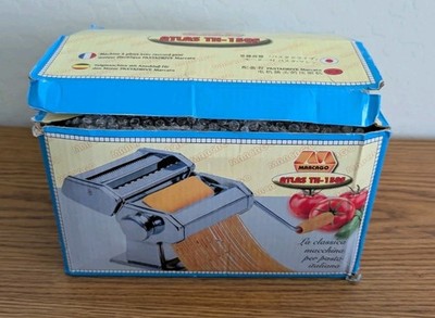 Vintage Marcato Atlas TH-150F Pasta Maker Machine Made In Italy w/ Box Deluxe