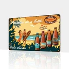 1pc Kona Brewing Co Vintage Tin Metal Signs 12x8 Inch - Tropical Beach Wall Art