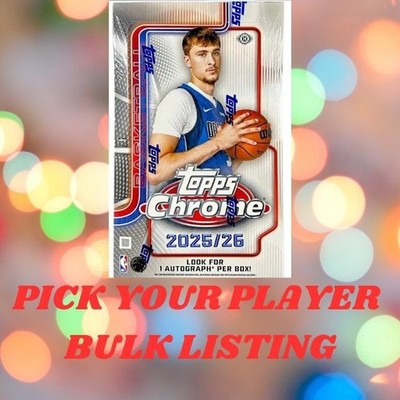 2025 Topps Chrome Basketball Vet/Rookie Base & Parallel PICK YOUR PLAYER