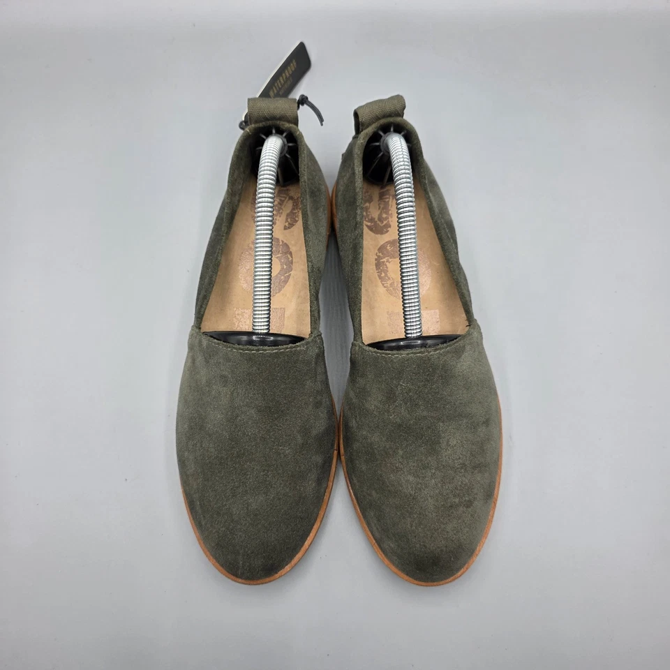 Mocasines Sorel Ella para mujer 6 verdes de gamuza planos cómodos impermeables nuevos sin caja  Foto 4 de 4