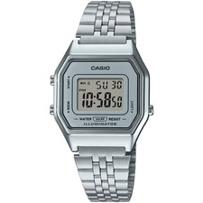 Casio Women s Watch Grey Digital Dial Stainless Steel Bracelet LA-680WA-7DF