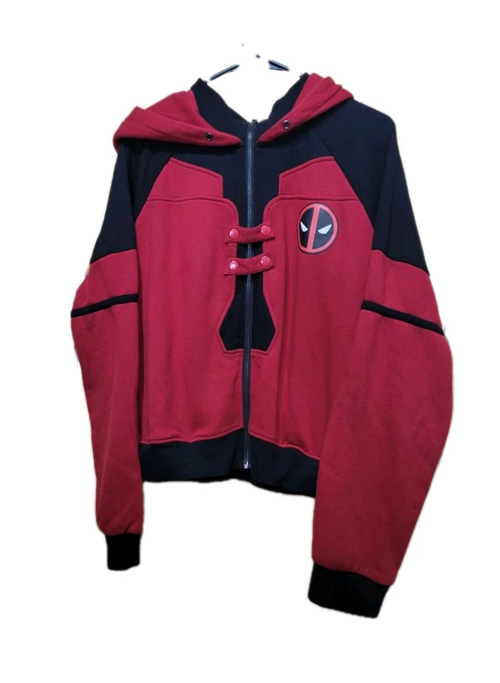 Chaqueta con Capucha Marvel Dead Pool Juvenil 2XL Rojo Estampado Gráfico Foto 3 de 4