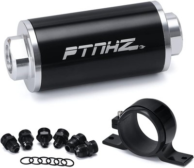 PTNHZ Universal 30 Micron Inline Fuel Filter w/ 6AN 8AN 10AN Adapter... 