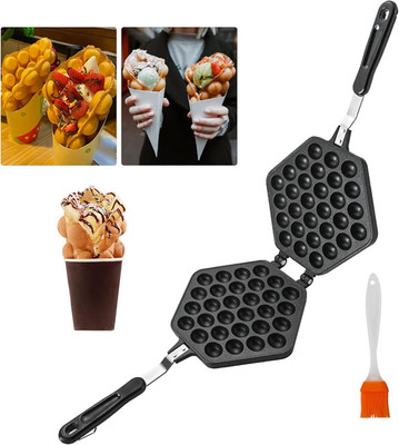 Non Stick Bubble Waffle Maker Pan Double Side Egg Waffle Mold for Breakfast