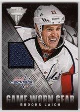 2013-14 Panini Titanium Game Worn Gear Jersey BROOKS LAICH #GG-LAI Capitals