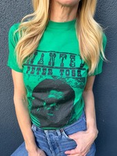 80s VINTAGE PETER TOSH REGGAE ARTIST 1981 WANTED DREAD  ALIVE ALBUM T-SHIRT