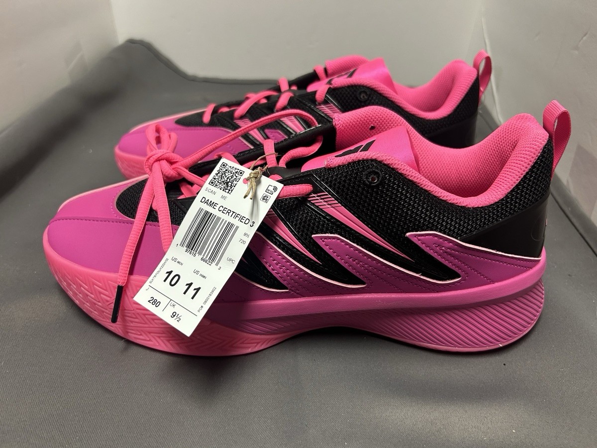 NEW Men\'s‎ Dame Certified 3 \'Lucid Fuchsia\' Adidas Dame Certified 3 Lucid Fuchsia Men Basketball Sz 8.5 main image 4