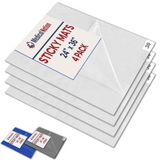 Sticky Mat - 24" x 36" - 120 White Sheets Pack of 4 Mats - 30 Sheets per Mat...