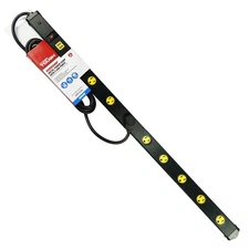 Metal Power Strip 9 Outlet 2 USB Ports Workshop Garage Heavy Duty 10 FT CORD