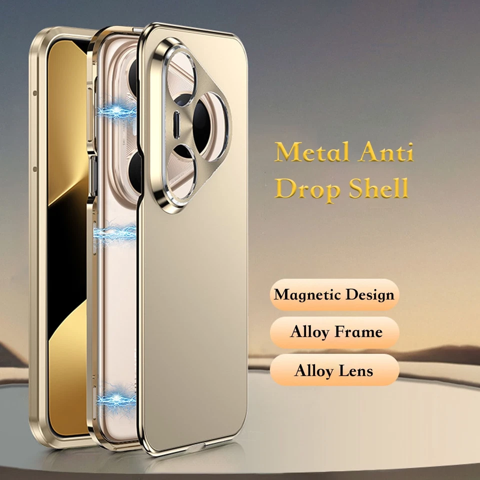 Magnetic Case for Huawei Pura 80Pro Shockproof Metal Bumper Protective PhoneCase - Image 3 of 4