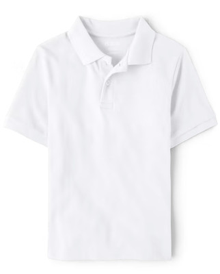 Children's Place Boys Short-Sleeve Polo School Uniform Shirt White Size XXL/16