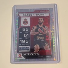 Panini Mike James Season Ticket #34 Contenders EuroLeague Basketball