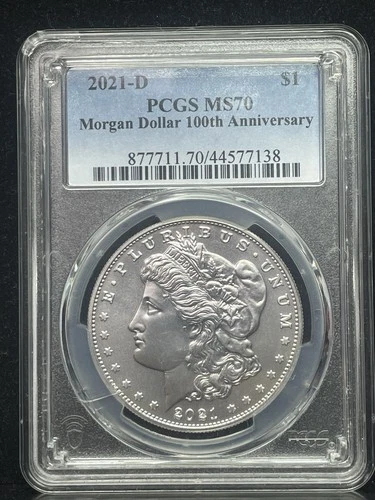 2021 D Morgan Dollar 100th Anniversary PCGS MS70