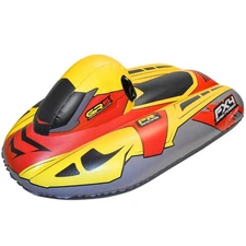 CocoNut Outdoor: FX4 Racing Snowmobile Sled - Yellow & Red, 50x20", Kids 8+