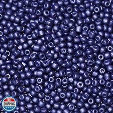 LEECOON 4mm Dark Blue Color Seed Beads 100grams About 1300pcs Siz