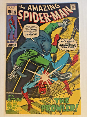 Amazing Spider-Man #93 Feb 1971 1st Arthur Stacy Bronze Age Marvel VF (8.0)