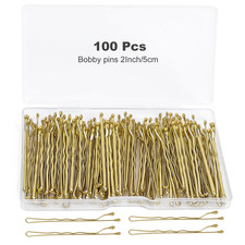 100Pcs Bobby Pins Blonde Hair Pins Kit for Women Girls Kids Premium Wavy Blonde