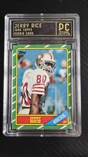 1986 Topps - Jerry Rice #161 D* on Copyright Line (RC)