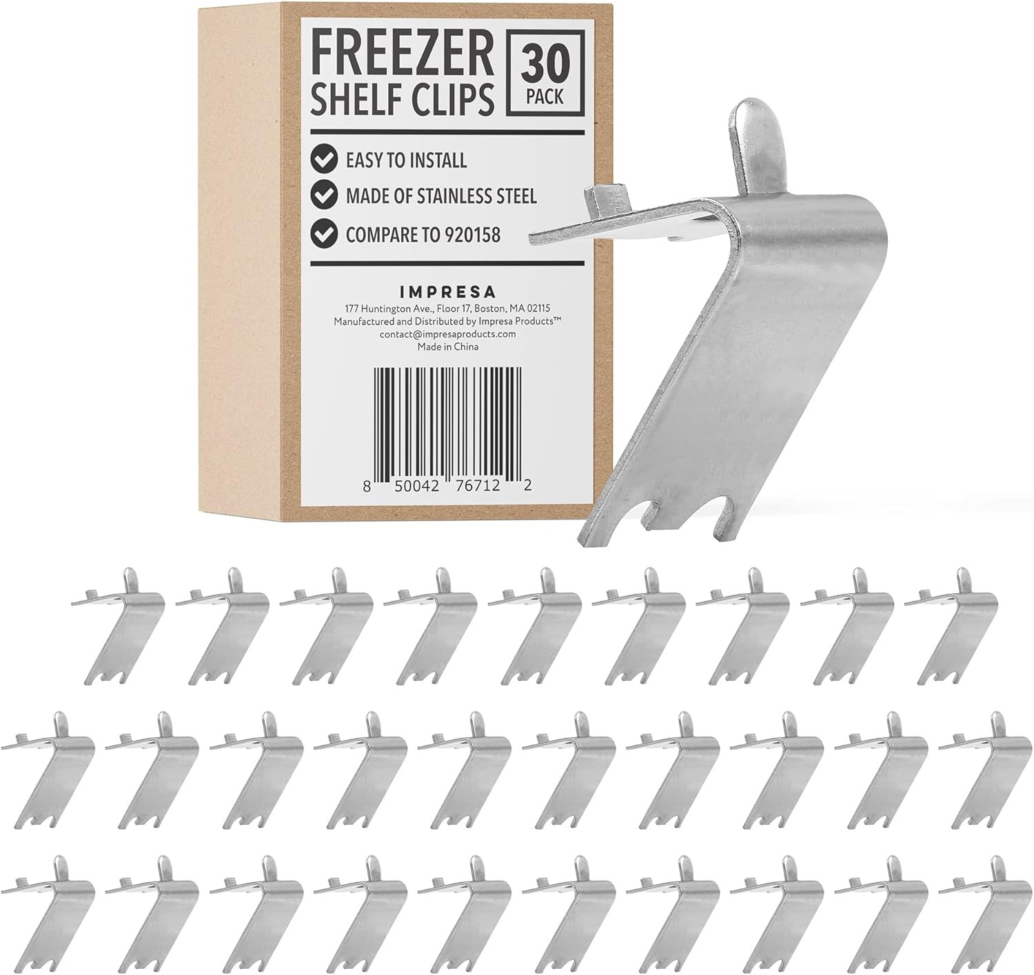 30 Pack Commercial Freezer Shelf Clips - Compatible with True & Other Commercial