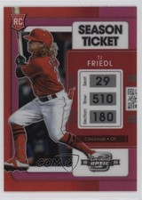 2022 Panini Chronicles Contenders Optic Pink Prizm 2/50 TJ Friedl #16 08wq