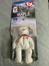 Ty Teenie Beanie Baby Original: Maple the Bear, Ronald McDonald, w/ rare errors
