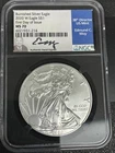 2020-W Burnished Silver Eagle NGC MS70 FDOI Edmund Moy Signed Blue Label!!!!!