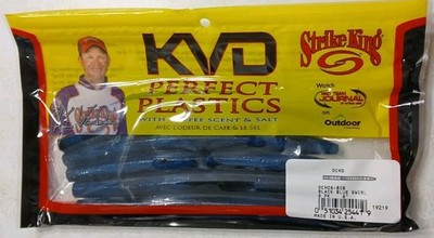 Strike King Ocho 6'' Black Blue Swirl 6pk.