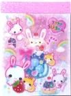 CRUX Fuwa Fuwa Rabi-chan Rabbit Soda Drink Hologram Mini Memo Pad Made in Japan