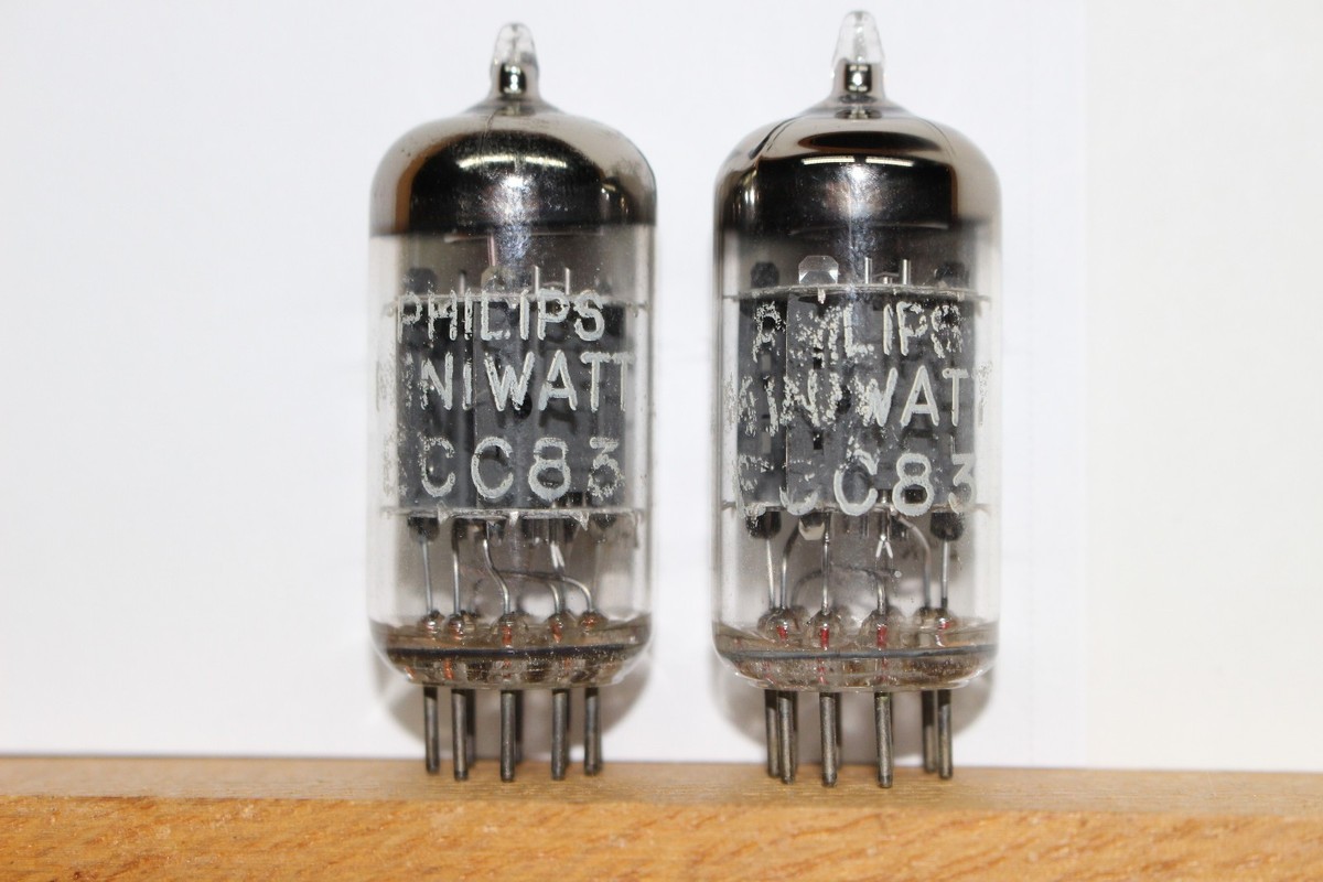 新品? ムラード ECC83 12AX7 PHILIPS フィリップス 管 Philips Miniwatt ECC83 12AX7 Short Plates O Getter Pair | eBay