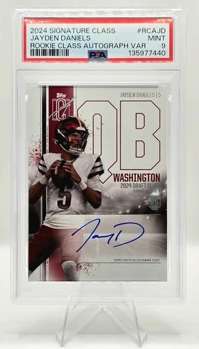 2024 Topps SIganture Class Jayden Daniels Rookie Class Auto Variation PSA 9