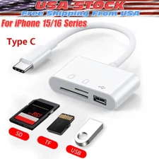 TF/SD Card Adapter Camera Reader For Samsung Galaxy S25 S24 S23Ultra S21 S22 S20