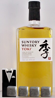 Suntory Toki Blended Whisky aus Japan + 4 Whiskey Kühlsteine im Smoking