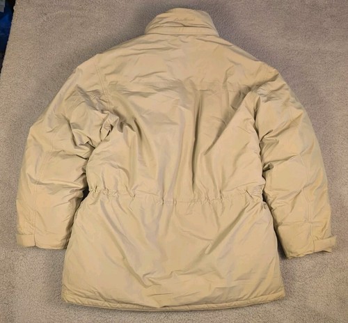 Eddie Bauer Goretex Goose Down Jacket Mens Large Tall Beige Parka Fullzip NICE - Picture 5 of 24