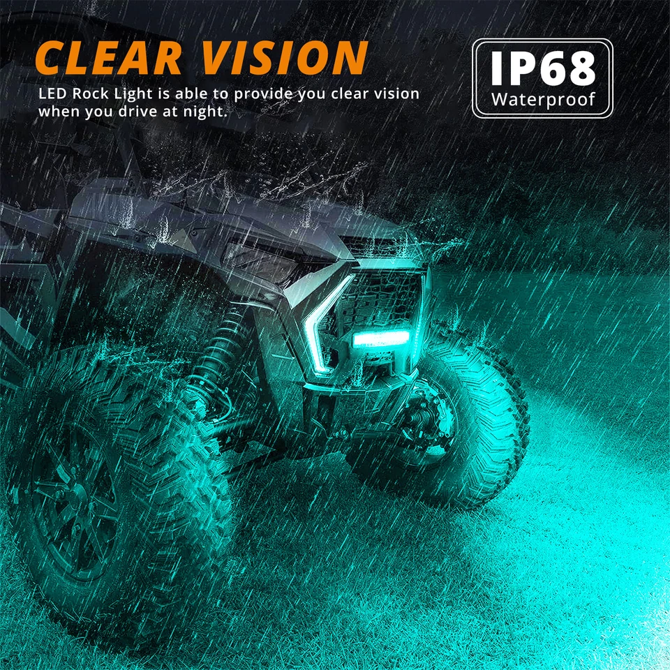 For Suzuki GSXR600 GSXR750 GSXR1000 10 Pods RGB 240 LED Rock Light Underbody Kit - Image 4 of 4